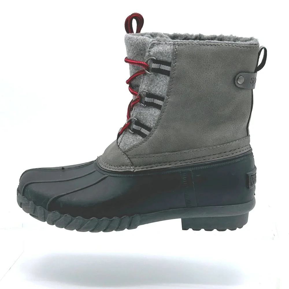 Sporto Size 6 Nina Waterproof‎ Duck Boots Winter Snow Booties NEW Gray Black $79